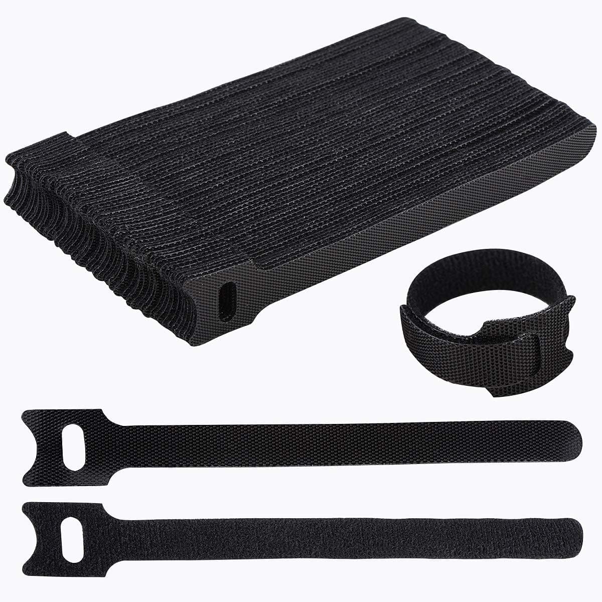 Nettbe Reusable Cable Ties, 60-pack, 6 in, product photo from the listing